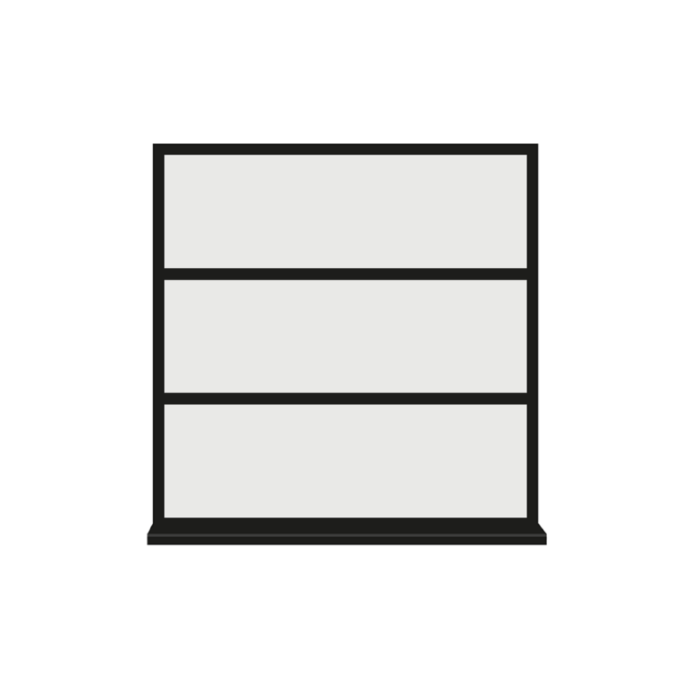 Aluminium Heritage Window – 2 Transom (Style 1)